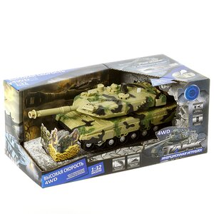 Боевой танк 4 1:32 свет звук инерционный Yako Toys фото 1