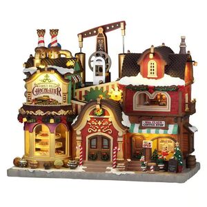 Домик с подсветкой Шоколадная мастерская и кофейня Миссис Клаус 33*28 см, музыка, движение, подсветка Lemax (Лемакс) фото 1