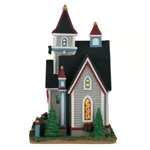 Церковь в Еловой долине 21*18 см, подсветка Lemax (Лемакс) фото 3