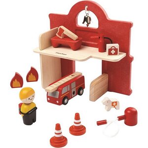 Игровой набор Пожарная Станция, дерево Plan Toys фото 1
