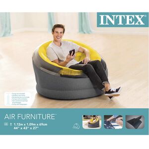 Надувное кресло Empire Chair 112*109*69 см жёлтое INTEX фото 2