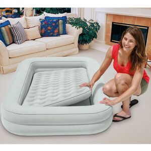 Детская надувная кровать с бортиками Kidz Travel 107*168*25 см, ручной насос INTEX фото 2