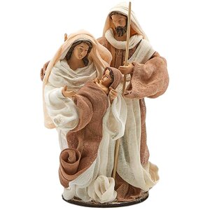 Рождественская статуэтка Дева Мария с Иосифом и малышом Иисусом 22 см