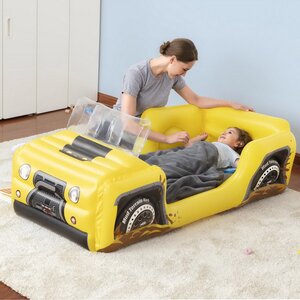 Детская надувная кровать Машинка 160*84*62 см Bestway фото 2
