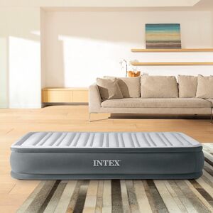 Надувная кровать с насосом Comfort-Plush 99*191*33 см INTEX фото 9