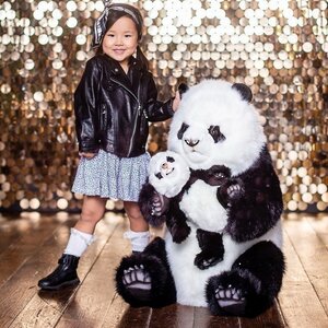 Большая мягкая игрушка Панда с детенышем 80 см Hansa Creation фото 4