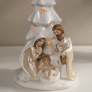 Керамический подсвечник Рождение Иисуса: Сказочная ночь в Вифлееме 18 см EDG фото 3