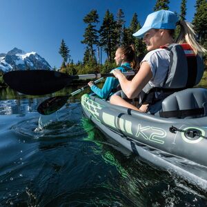 Надувная байдарка Challenger-К2 двухместная 351*76*38 см + насос и весла INTEX фото 6