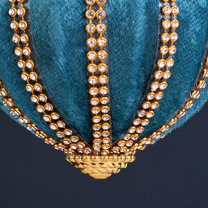 Винтажный елочный шар Regio Terciopelo 10 см бирюзовый EDG фото 3