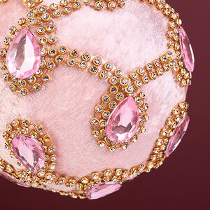 Винтажный елочный шар Regio Pana 10 см розовый EDG фото 4