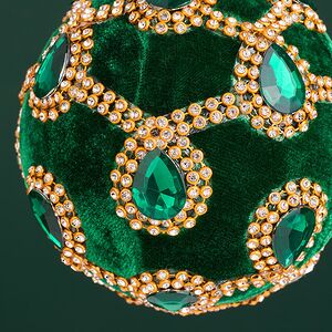 Винтажный елочный шар Regio Pana 10 см изумрудный EDG фото 4