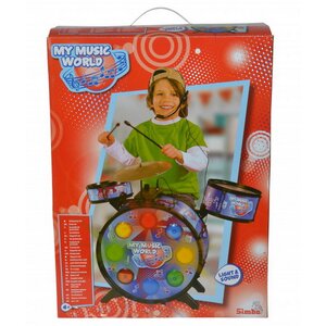 Электронная барабанная установка My Music World 55 см с микрофоном и наушниками Simba фото 4