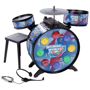 Электронная барабанная установка My Music World 55 см с микрофоном и наушниками Simba фото 3