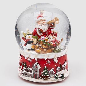 Снежный шар Дед Мороз с Пингвином - Aramengo 20 см