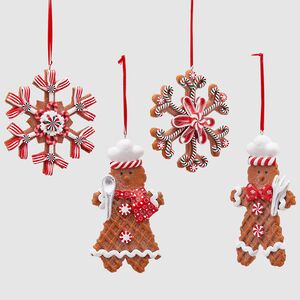 Набор елочных игрушек Пряничные Милости 11 см, 4 шт, подвеска
