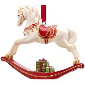 Елочная игрушка Лошадка-качалка Лана Пуэрто 9 см, подвеска