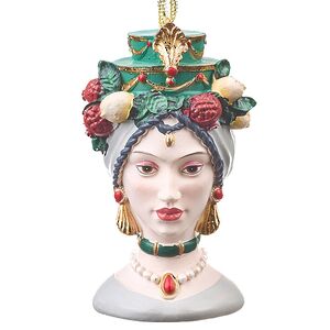 Елочная игрушка Siciliano Dama - Сеньорита Алессия 10 см зеленая, подвеска