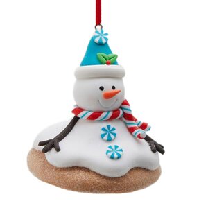 Елочная игрушка Снеговик Бернард - Christmas Biscotti 9 см, подвеска