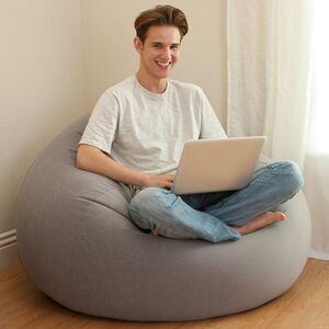 Надувное кресло Beanless Bag Chair 107*104*69 см серое INTEX фото 2