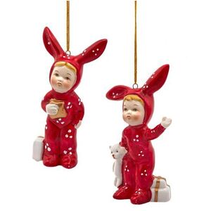 Набор елочных игрушек Little Bunnies 11 см, 2 шт, подвеска, уцененный