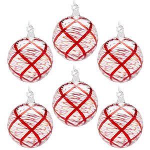 Набор стеклянных елочных шаров Fragrant Sleep 8 см красный, 12 шт