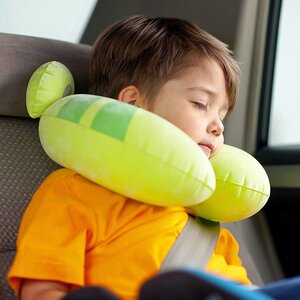Детская надувная подушка в дорогу Лягушка 28*30*8 см INTEX фото 3