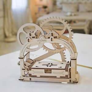 Механический конструктор 3D-пазл Шкатулка 19*19 см 61 эл Ugears фото 6