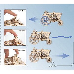 Механический конструктор 3D-пазл Трактор, 20*14 см, 97 эл Ugears фото 9