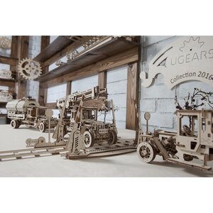 Механический конструктор 3D-пазл Переезд с рельсами, 407*22 см, 200 эл Ugears фото 8