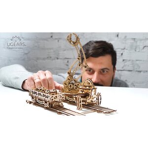 Механический конструктор 3D-пазл Манипулятор на рельсах 45*50 см, 354 эл Ugears (Юджирс) фото 6