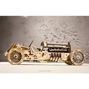 Механический конструктор 3D-пазл Спорткар U-9 Гран-при 35*13 см 348 эл Ugears фото 9