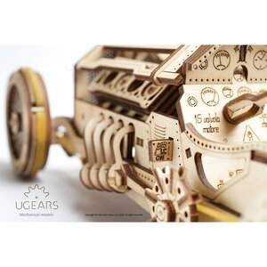 Механический конструктор 3D-пазл Спорткар U-9 Гран-при 35*13 см 348 эл Ugears фото 3
