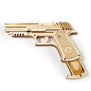 Механический конструктор 3D-пазл Пистолет Вольф-01 23*13 см 62 эл Ugears фото 4