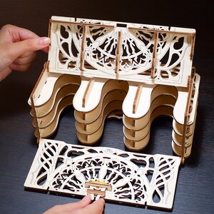 Механический конструктор 3D-пазл Кардхолдер 25*24 см, 77 эл Ugears фото 3