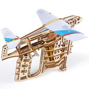 Механический конструктор 3D-пазл Пускатель самолетиков 34*29 см, 200 эл Ugears фото 1