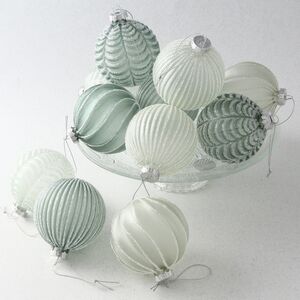 Набор стеклянных шаров Мистерио 8 см мятный, 12 шт