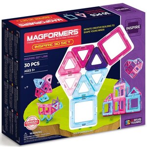 Магнитный конструктор для девочек Magformers Pastelle 30 деталей Magformers фото 1