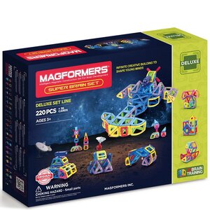 Большой магнитный конструктор Magformers Super Brain Up Set 220 деталей Magformers фото 1