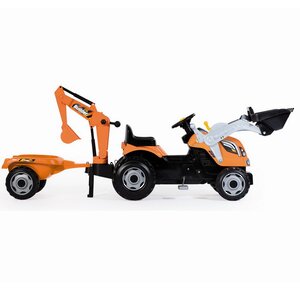 Педальный трактор Smoby Builder Max с 2 ковшами и прицепом 185 см Smoby фото 4