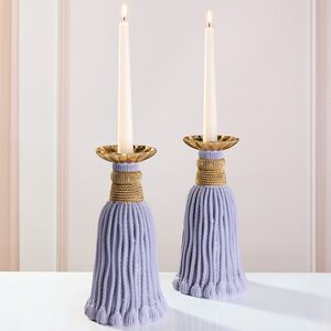 Декоративный подсвечник Grande Tassel 26 см лавандовый
