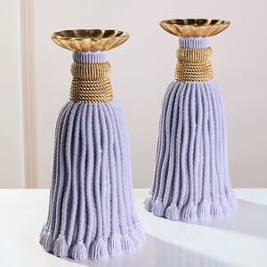 Декоративный подсвечник Grande Tassel 26 см лавандовый EDG (ЭДГ) фото 5