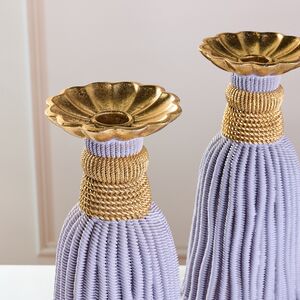 Декоративный подсвечник Grande Tassel 26 см лавандовый EDG (ЭДГ) фото 4