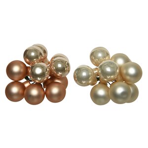 Гроздь стеклянных шаров на проволоке 2 см жемчужный mix, 10 шт Kaemingk (Кейминг) фото 2