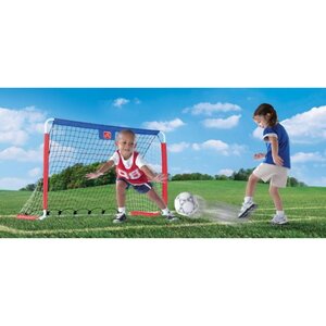 Ворота для футбола и хоккея на траве с мячами и клюшками 46*77*123 см Step2 фото 5