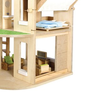 Деревянный кукольный домик Эко с мебелью 46*56*57 см Plan Toys фото 3