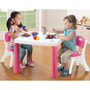 Детский стол со стульями 48*63*63 см розовый Step2 фото 1