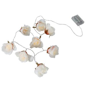 Светодиодная гирлянда на батарейках Розы Версилия, 1.75 м, 8 теплых белых LED ламп, прозрачный ПВХ, IP20 Star Trading фото 4