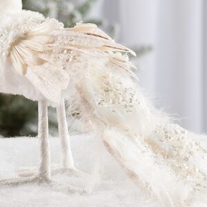 Декоративная фигура Снежный Павлин 40 см Kaemingk фото 4