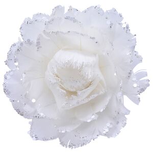 Искусственный пион из перьев Дюшес де Немур 11 см, клипса Kaemingk фото 5