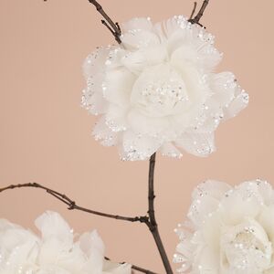 Искусственный пион из перьев Дюшес де Немур 11 см, клипса Kaemingk фото 3